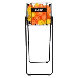 Portable Pickleball & Tennis Ball Collector - Easily Pick Up Pickleball Retriever Basket Ball Caddy Carrier Picker Hopper with Wheels