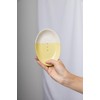 Tranquillo Rustic Oval Ceramic Soap Dish Yellow with Holes for