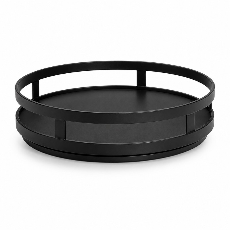 360° Rotating Countertop Organizer for Kitchen Storage – Space-Saving Metal
