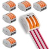 20pcs Wire Connectors,Electrical Connector Blocks,Compact Wire Connectors,Lever-Nut WireConnectors,Compact Splicing Connectors