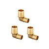 3-Pack EFIELD 3/4" Pex x 1" Pex Reducing Elbow Brass
