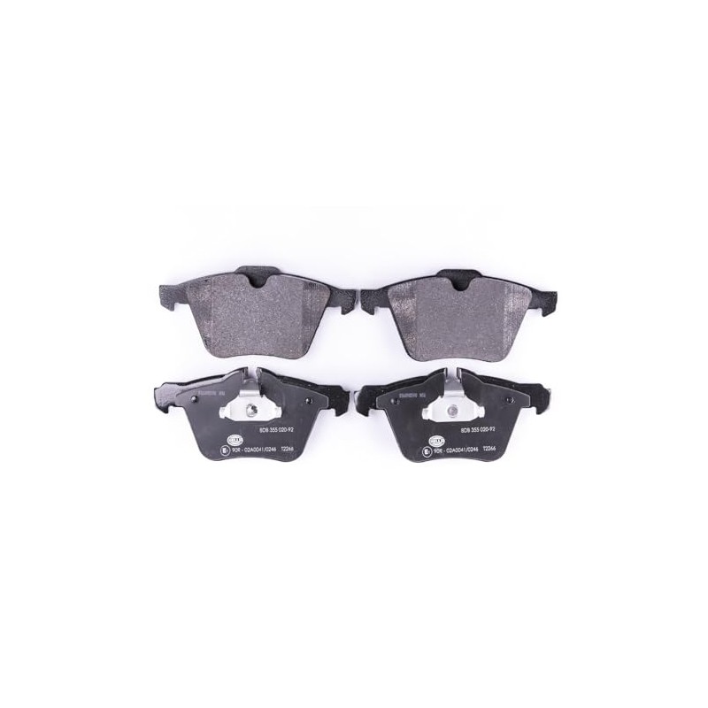 HELLA PAGID Front Brake Pads - Prepared for Wear Warning