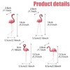 XUTONG 4 Pcs Bright Pink Flamingo Garden Ornament Statue,Pink Flamingo
