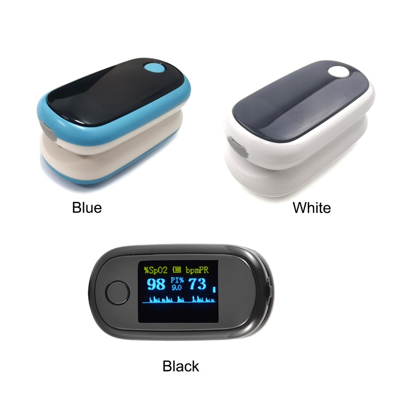 Fingertip Pulse Oximeter PVC Accurate Fast Spo2 Reading Rechargeable Portable