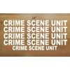 Crime Scene Unit Decal Set Police White Sticker Lot k9 4 Car Truck Van or Suv kit