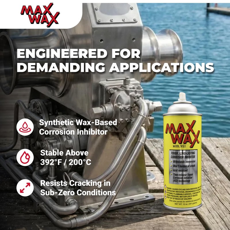 Corrosion Technologies MaxWax, Synthetic Wax-Based Corrosion Inhibitor Spray for Metal