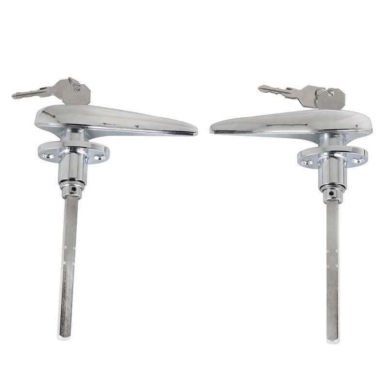 WFLNHB Outside Locking Door Handles Silver Steel Replacement for 1933