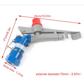 1 Inch Spray Adjustable Sprinkler Gun Head Irrigation Spray Gun Impact Garden