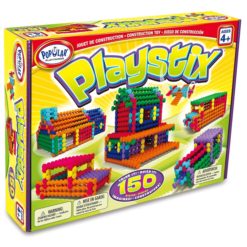 POPULAR PLAYTHINGS Playstix Construction Toy Set with Building Sticks for