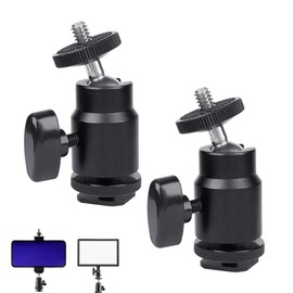 DEVENTORZ Ball Head Freedom Head for Cameras, Pack of 2, 360° Rotation, Panoramic Head with 1/4 Screw, Load Capacity 3.5 lbs (1.6 kg), Mini Compact, Lightweight, Metal, Monitor, Projector