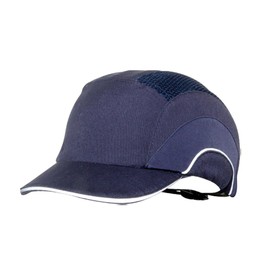 JSP HardCap A1+ Short Brim Bump Cap - Navy, Reflective Piping, Ventilated, One-Handed Adjuster (ABR000-000-504)