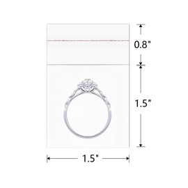 Mini Self Sealing Cello Baggies 500 Count 1.5" x 1.5" Clear Jewelry Cellophane Bags Adhesive Square OPP Baggies for Beads Seeds Buttons Rings Vitamins Coins Gifts