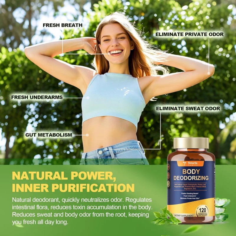 Totaria Health Desodorante Body Deodorizing Con 120 Capsulas Sin Sabor
