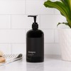 Heartland Lettering Manhattan Collection, Black Shower Dispenser Bottles with Glossy