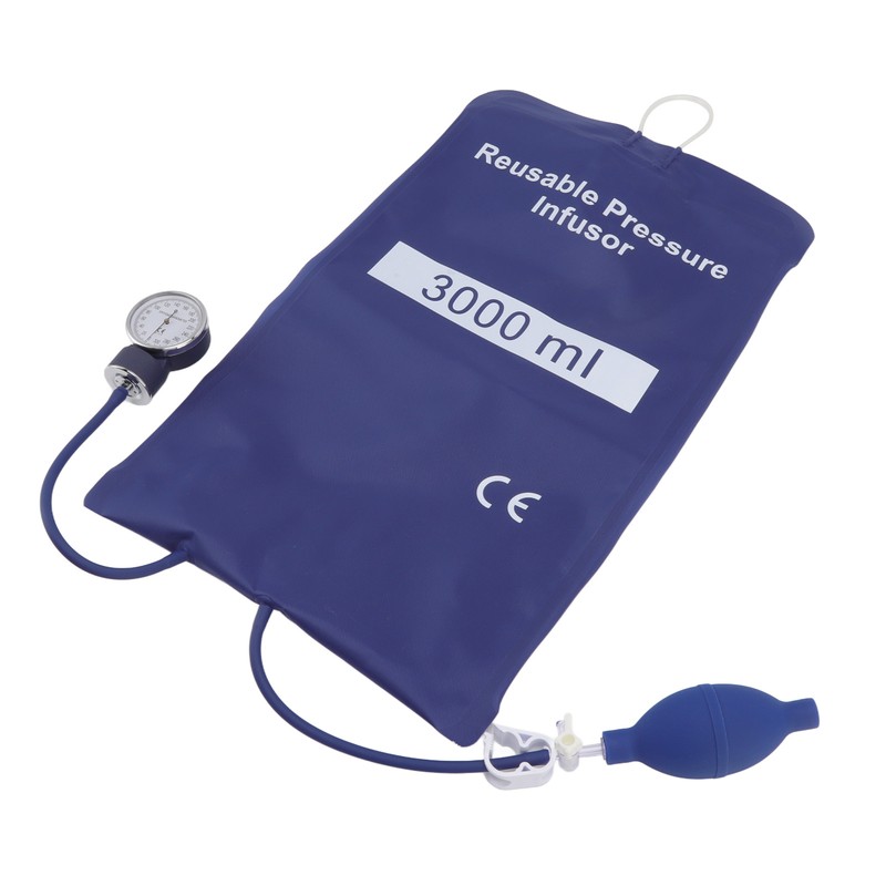 3000ml Pressure Infuser Bag with Pump and Metal Gauge for