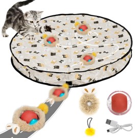 Cat Toy Electric Cat Ball with LED Light, Interactive Dog Toy Ball, Automatic Rolling Intelligence Ball, Cat Ball, Cat Toy, Motion Activated Chirping