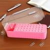Nail Drill Bits Holder,40-Hole Nail Tool Organizer | Transparent Lid