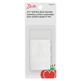 Dritz 2-1/4" Soft Back, White Bra Extender, 2-1/4-Inch