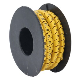 26PCS Set Tube Cable Marker EC Letter Number Yellow Flexible PVC Wire Numbering Marker A to Z Marking Coded Cable Marker (1.5m²)