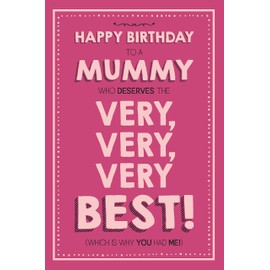 Mummy Birthday Card, Funny Birthday Card For Mummy, Very Best, Mummy, Greetings Card, Mummy Birthday Cards, Funny Birthday Cards For Mummy, Greetings Cards