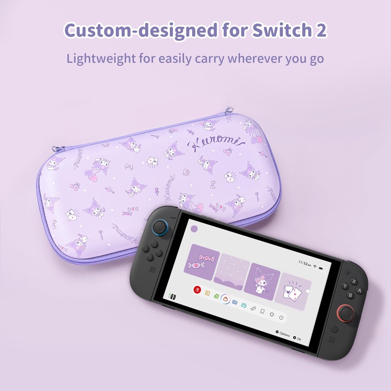 Kuitmor Switchケース Switch2 専用ケース スイッチ収納 ニンテンドースイッチケースJoystick HDMIケーブル イヤホン収納でき 小物入れ 耐衝撃