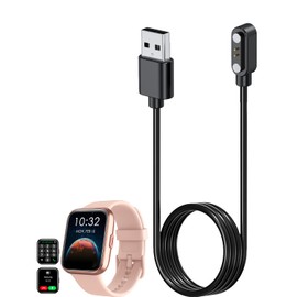 YANMONGI Smart Watch Charger for Tensky 208BT 3.3Ft/100cm 2 Pin USB Portable Magnetic Charging Cable Cord for Tensky 208BT Smart Watch