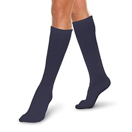 Therafirm CORESPUN COMPRESSION SOCKS - 15-20mmHg (Large, Navy)