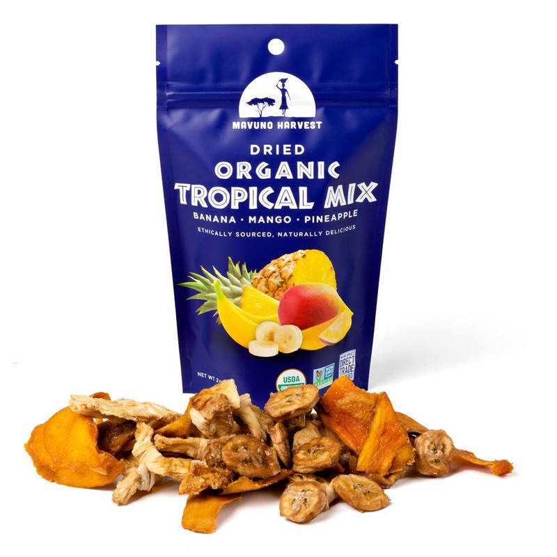 Mavuno Harvest Tropical Mix Dried Fruit Snack | Unsweetened Organic