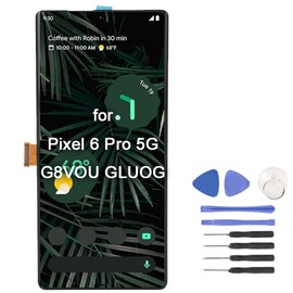 ciciglow Reemplazo de Pantalla AMOLED para Pixel 6 Pro 5G G8VOU GLUOG, Conjunto de Digitalizador de Pantalla Táctil con Herramienta, Kits de Reparación de Pantalla Táctil