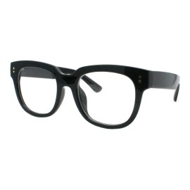 PASTL Clear Lens Glasses Black Square Frame Unisex Fashion Blue Light Filter UV 400