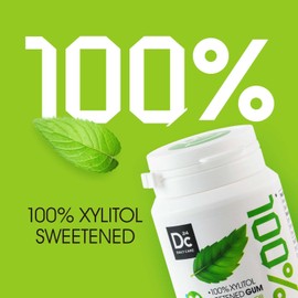DC24 DAILY CARE 100% Xylitol Gum, No Aspartame, Sugar Free Chewing Gum, Natural Spearmint Flavor, Gluten Free, Vegan, 60 Pieces, Pack of 2