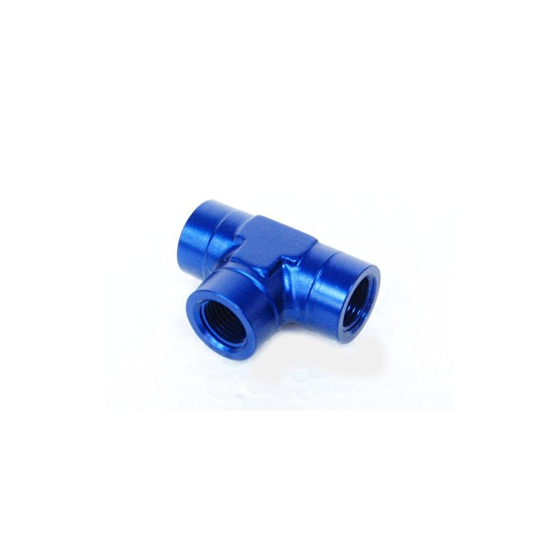 Autobahn88 Aluminum Anodized Hose End Fitting - Female Tee Pipe