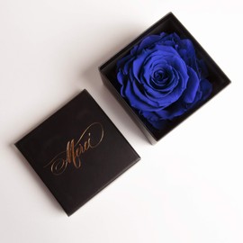 Everlasting Rose Infinity Rose Box Thank You Gift Merci (1 Rose, Blue)