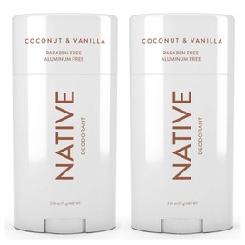 Desodorante nativo sin coco y vainilla, aluminio y parabenos 2.65 oz (2 unidades)