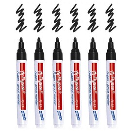 Pack of 6 Joint Pens, Grout Restoration Pen with Replacement Tip, Waterproof Tile Pen Grout, Repair Marker for Repair Tiles Grout in Bathroom, Kitchen, Porch Black