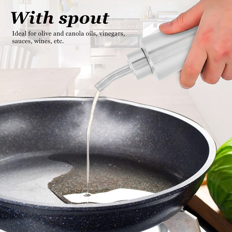Olive Oil Dispenser Bottle 304 Stainless Steel Vinegar Cruet with
