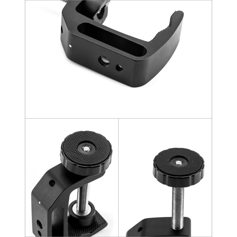 QWORK Universal C-Clamp for Desk Mount - 4-Pack Heavy Duty
