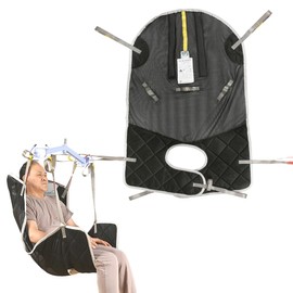 Easy Fit Full Body Lift Sling,Patient Lift Sling for Transfer,Lift Sling for Toileting,Lift Pad Sling with Mesh Fabric for Shower,500lbs Weight(M)