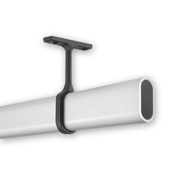 B&B Hardware Oval Wardrobe Closet Rod Kit - 1.3 Mm Thick Welded Aluminum - Polish Chrome - 12 to 89 Inches Long