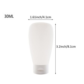 OHEETU 6PCS 30ML/1oz Empty Clear Plastic Cosmetic Soft Tube Squeeze Bottles with Flip Cap Refillable Travel Makeup Sample Container Dispenser Storage Vials for Shampoo Shower Gel Cream Lotion