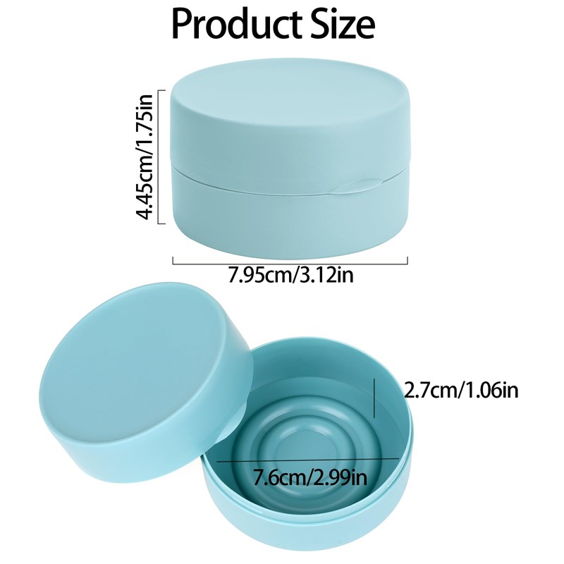 Round Soap Box Portable Travel Soap Box with Lid Waterproof