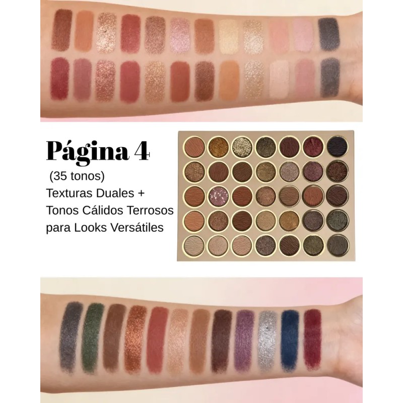 4 En 1 Paleta Sombras, Contorno, Iluminación Y Rubor
