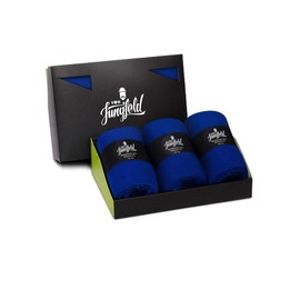 von Jungfeld - Set of 3 Classic Socks for Men and Women Size 39-46 - High-Quality Socks Made of Organic Cotton in Various Colours, royal blue