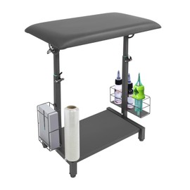 LOYALHEARTDY Tattoo Arm Rest, Adjustable Height Armrest Stand with Storage Baskets,Cushion Adjustable Angle 0-180° Armrest Stand for Beauty Salons, Nail Salons, Hair Salons