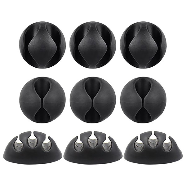 WOLMIK Cable Clips Holders 9 Pcs Cable Tidy Clips Management,