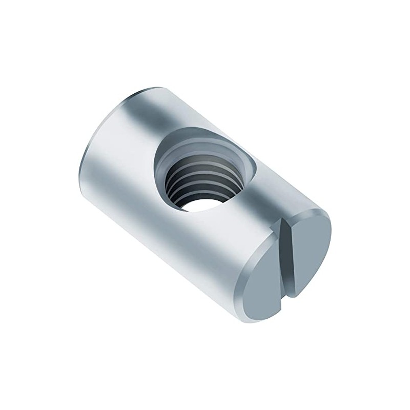 Barrel Furniture Cross Dowel Slotted Nuts (Pack of 10) Hex