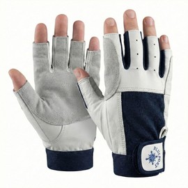 BluePort Segelgloves aus leather - 5 Finger frei S