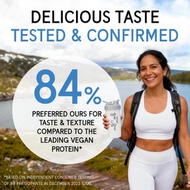 NØRSE CØDE Vanilla Plant-Based Protein | Delicious & Smooth 20g Complete Vegan Protein Blend – Prebiotic Fiber, Gentle on Stomach, Zero Sugar, Keto Friendly (1.39 lb)