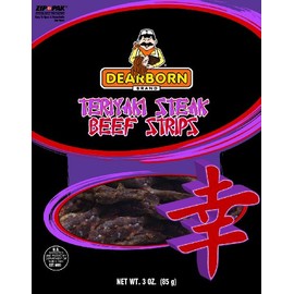 Dearborn Teriyaki Jerky - 3 Oz. (8 Pack)