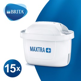 BRITA 1042931 Maxtra Replacement Water Filter Cartridges, Compatible With All Brita Jugs, Reduce Chlorine, Limescale And Impurities For Great Taste, 15 Pack